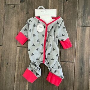 Disney Harry Barker Mickey Mouse Dog Outfit Pajamas L NWT